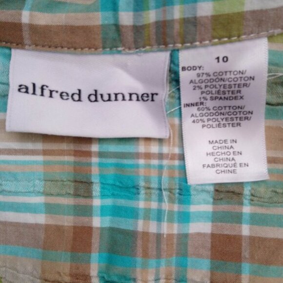 🌴Vacation Ready! NWT Alfred Dunner Green/White 3PC Outfit Top, Tank & Shorts 10 - Picture 4 of 5